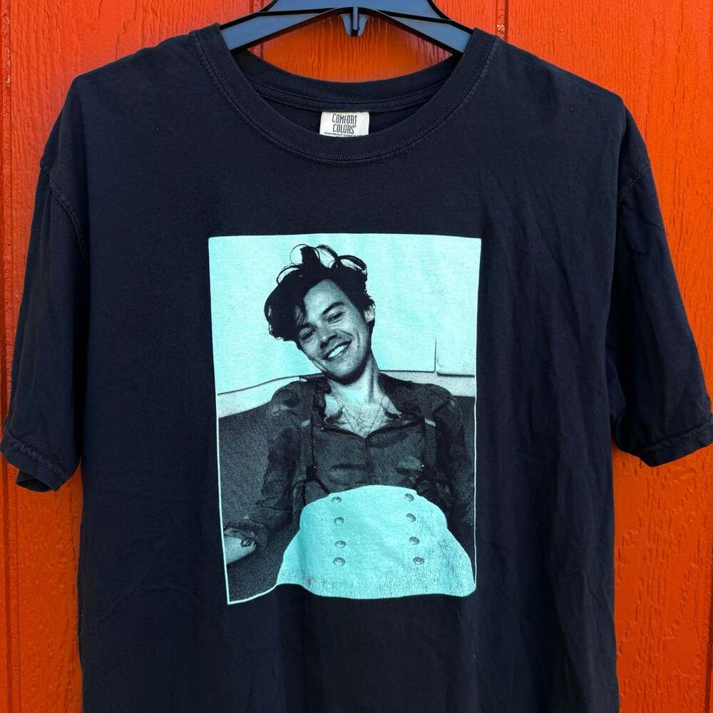 Harry Styles Love On Tour '21 Black Graphic Comfort Colors Sz. Large T-Shirt